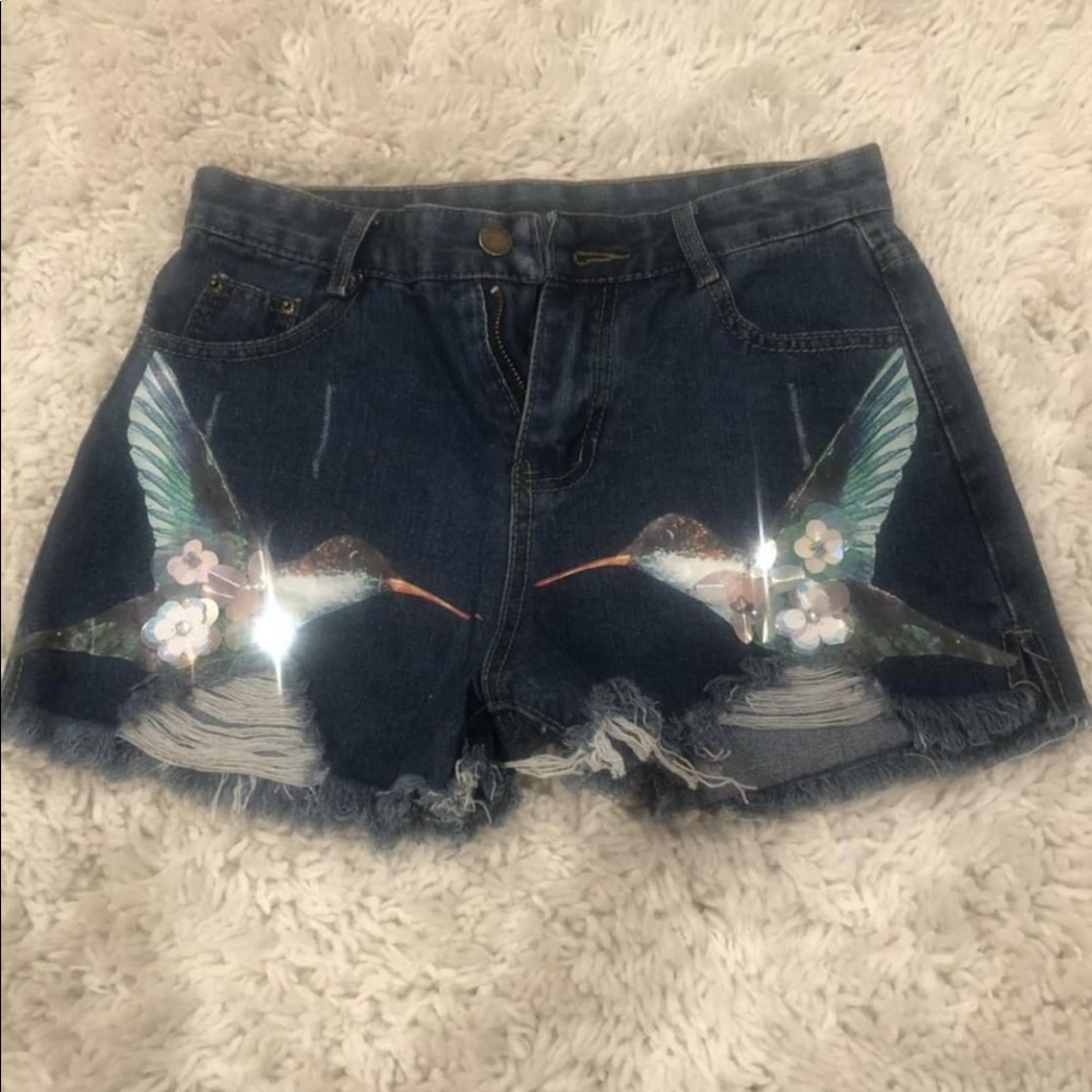 High waisted jean shorts!